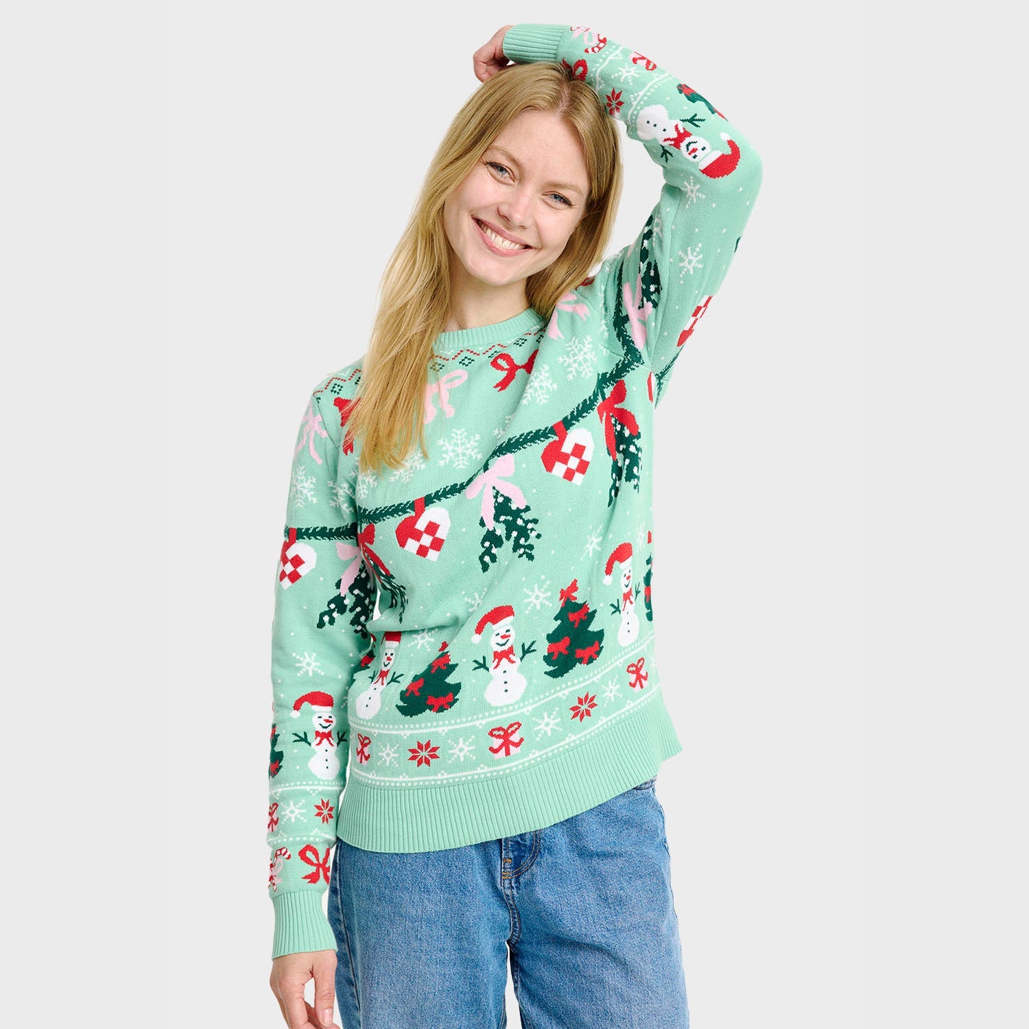 Bow maglione natalizio – Donna